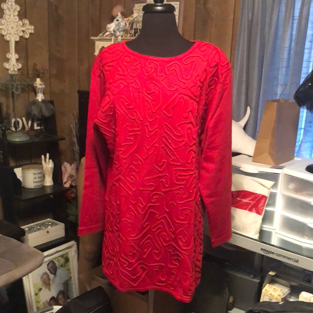 Beautiful Red Carole Little Maternity Dress/Shirt. A pea in the pod maternity
